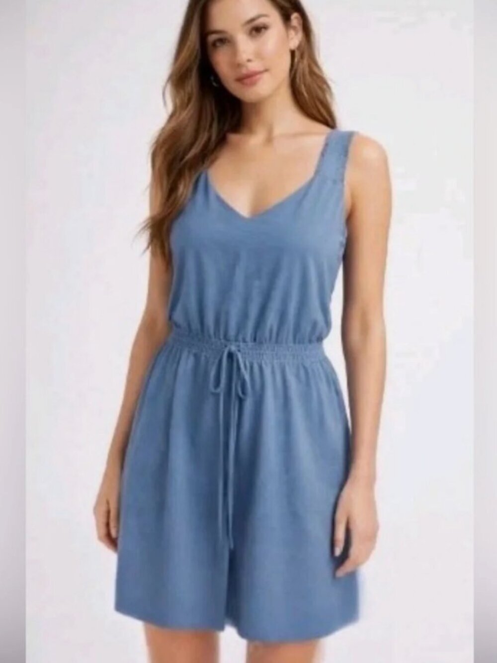 Athleta Savannah Strap Drawstring Waist Mini Dress Womens Small